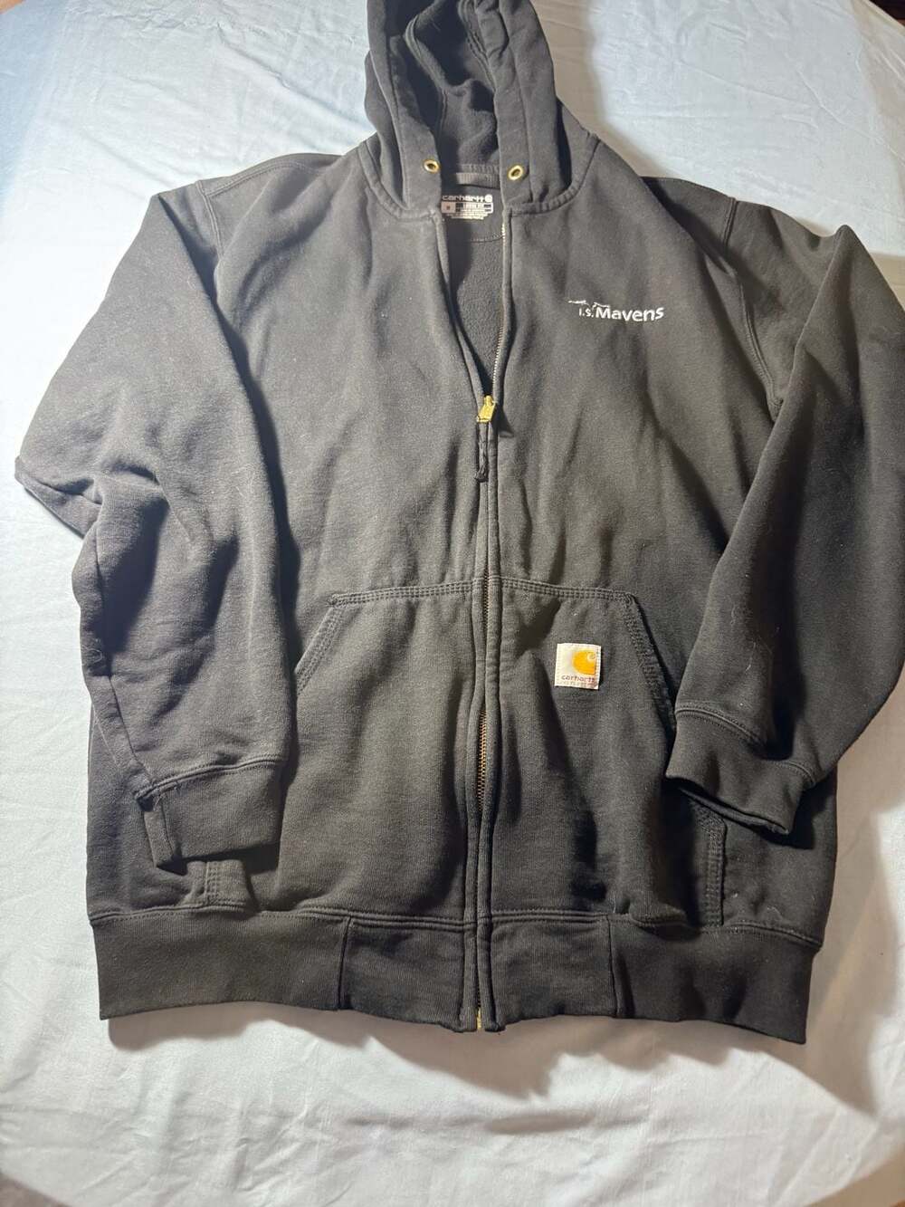 Carhartt Loose Fit Full Zip Hoodie Sweatshirt Black Medium